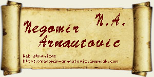 Negomir Arnautović vizit kartica